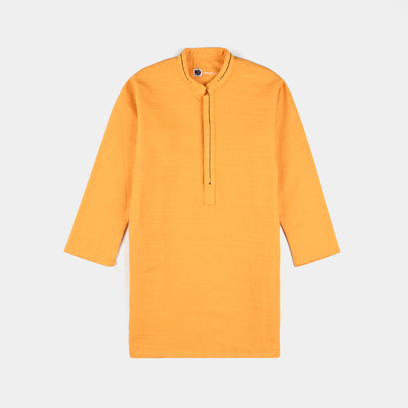 Boys Cotton Slub Basic Kurta (Styling Kurta)-Yellow