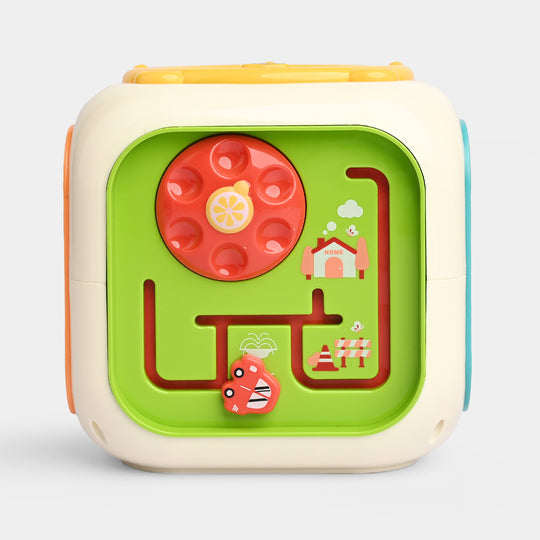 Colorful 6-in-1 Musical Activity Cube – Fun Learning & Play for Kids