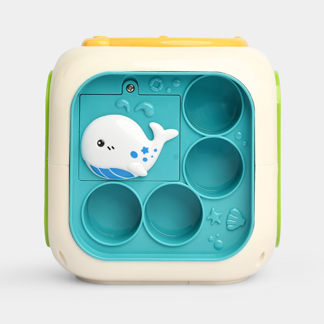Colorful 6-in-1 Musical Activity Cube – Fun Learning & Play for Kids
