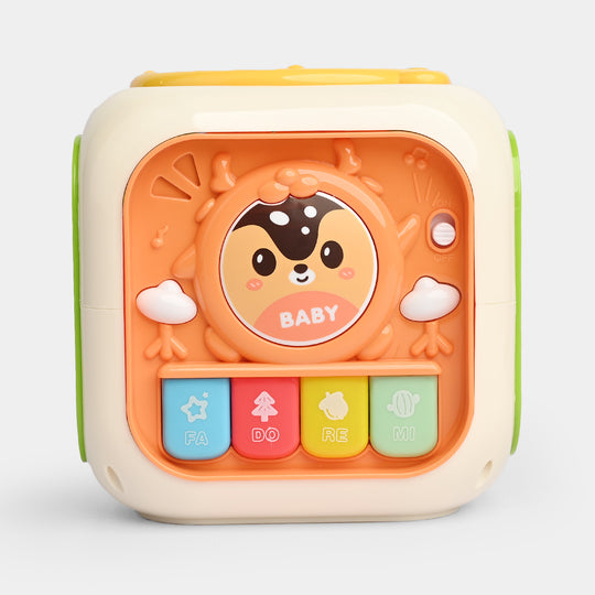 Colorful 6-in-1 Musical Activity Cube – Fun Learning & Play for Kids