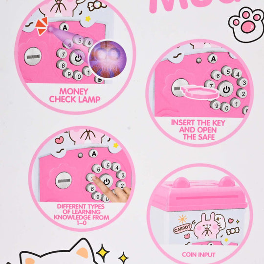 Money Safe Electric Lock Kids ATM Machine