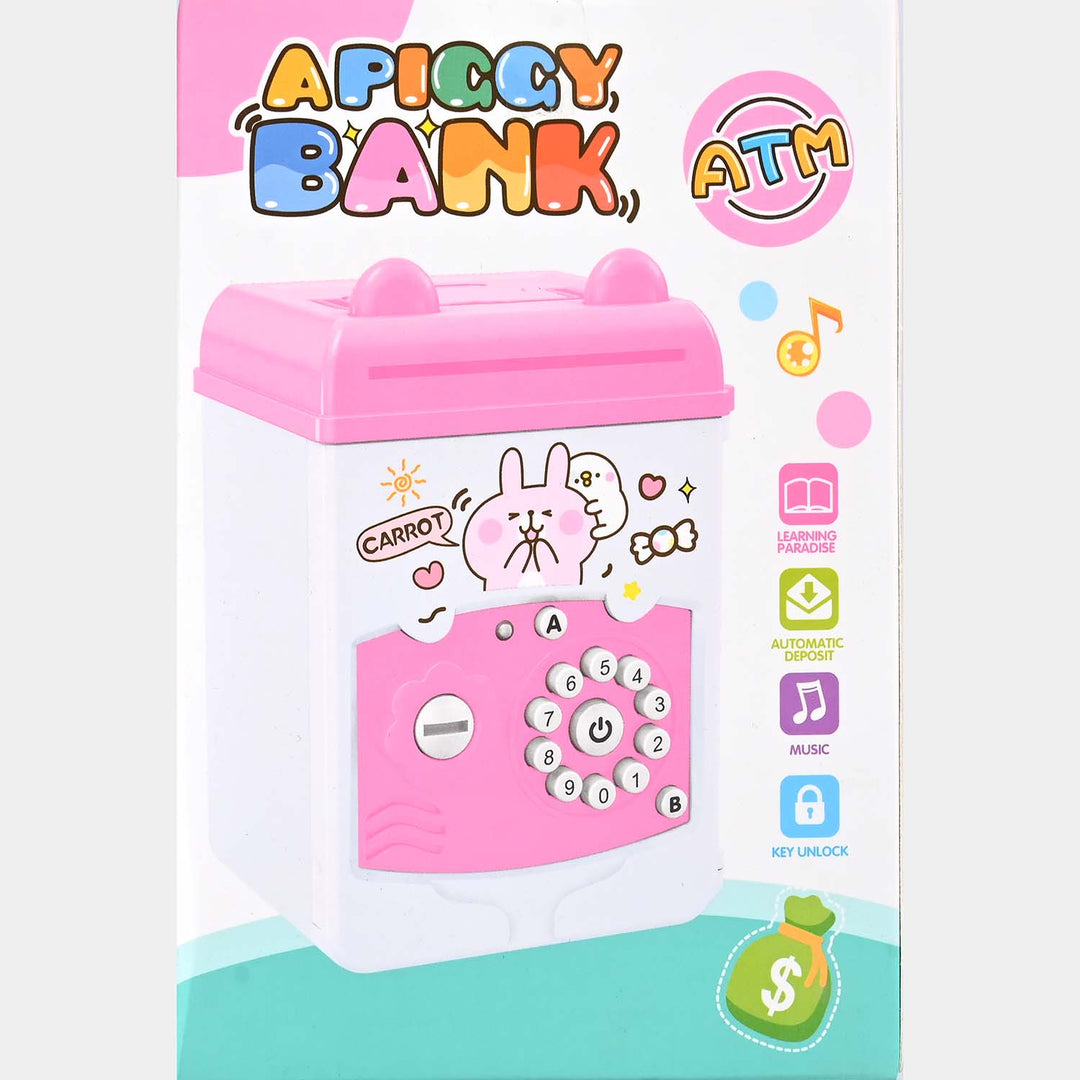 Money Safe Electric Lock Kids ATM Machine