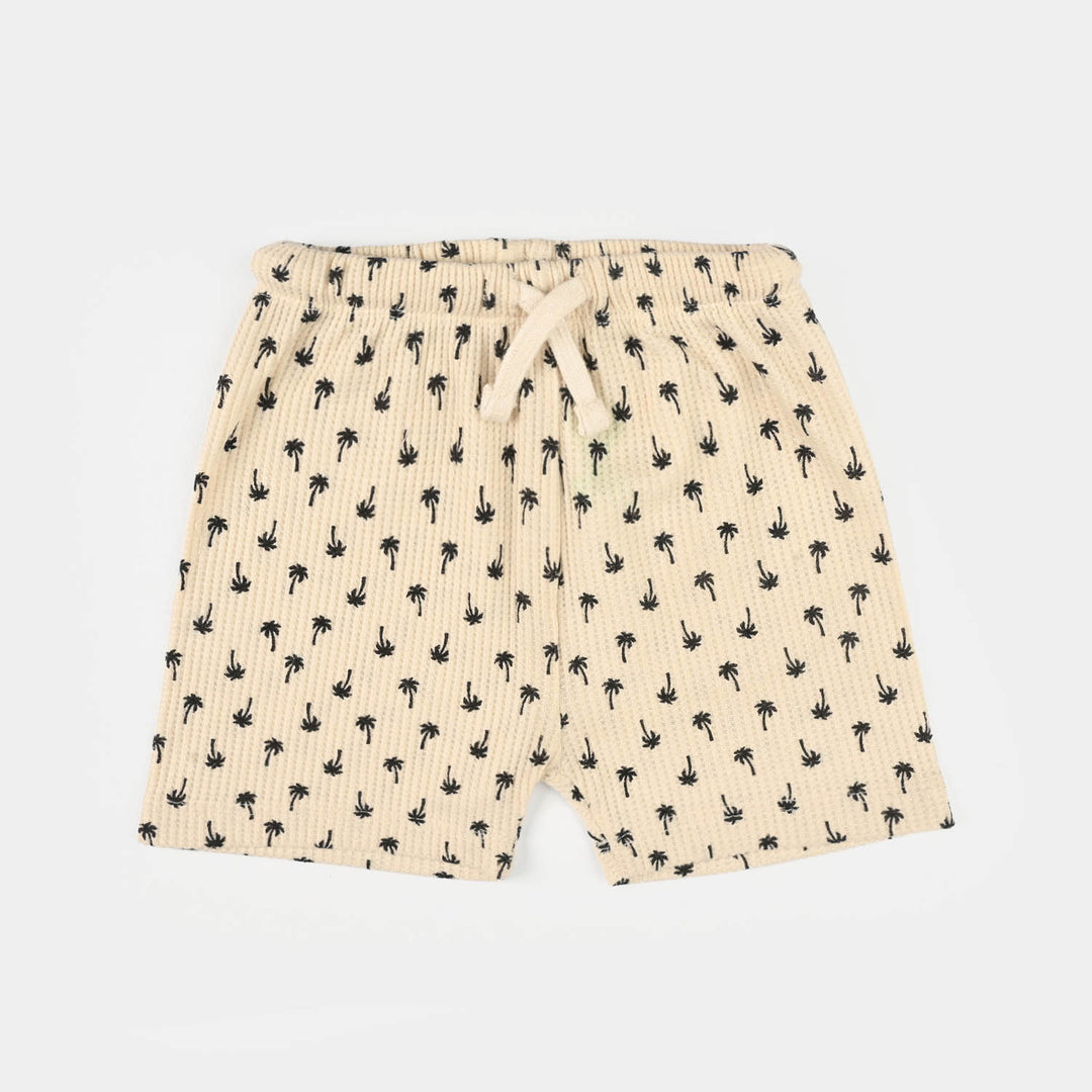 Infant Boys Cotton Interlock Suit (Palm Tree) - Off White