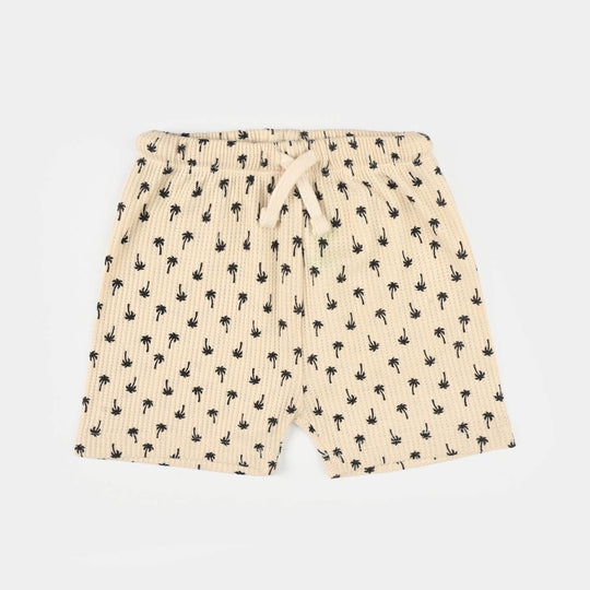 Infant Boys Cotton Interlock Suit (Palm Tree) - Off White