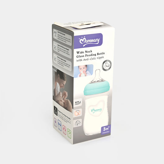 Wide Neck Glass Feeding Bottle 80Z 3M+
