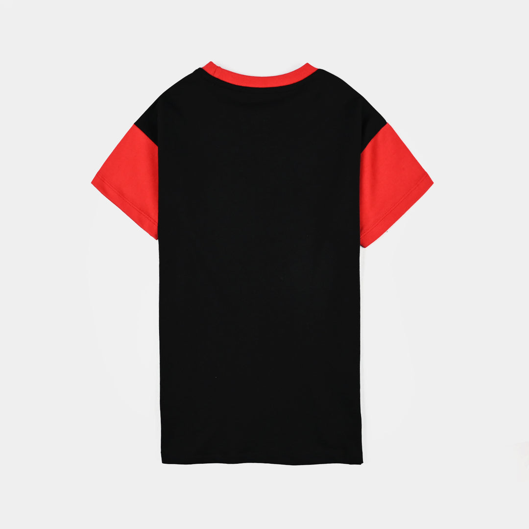 Boys Jersey/Terry 2 Piece Suit-Jet Black