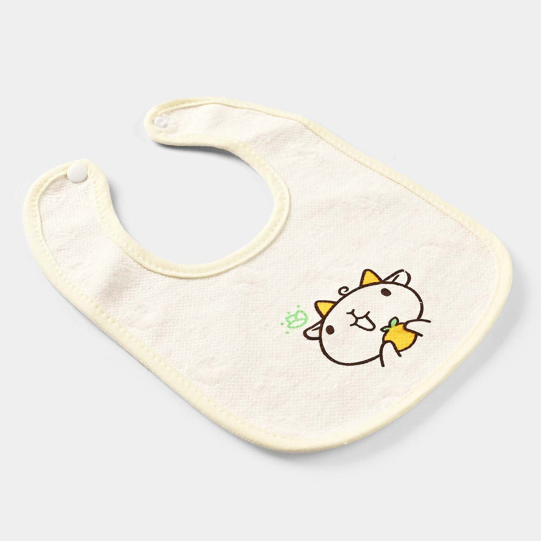 Baby Bib/Apron Cat 3m+ | Off White