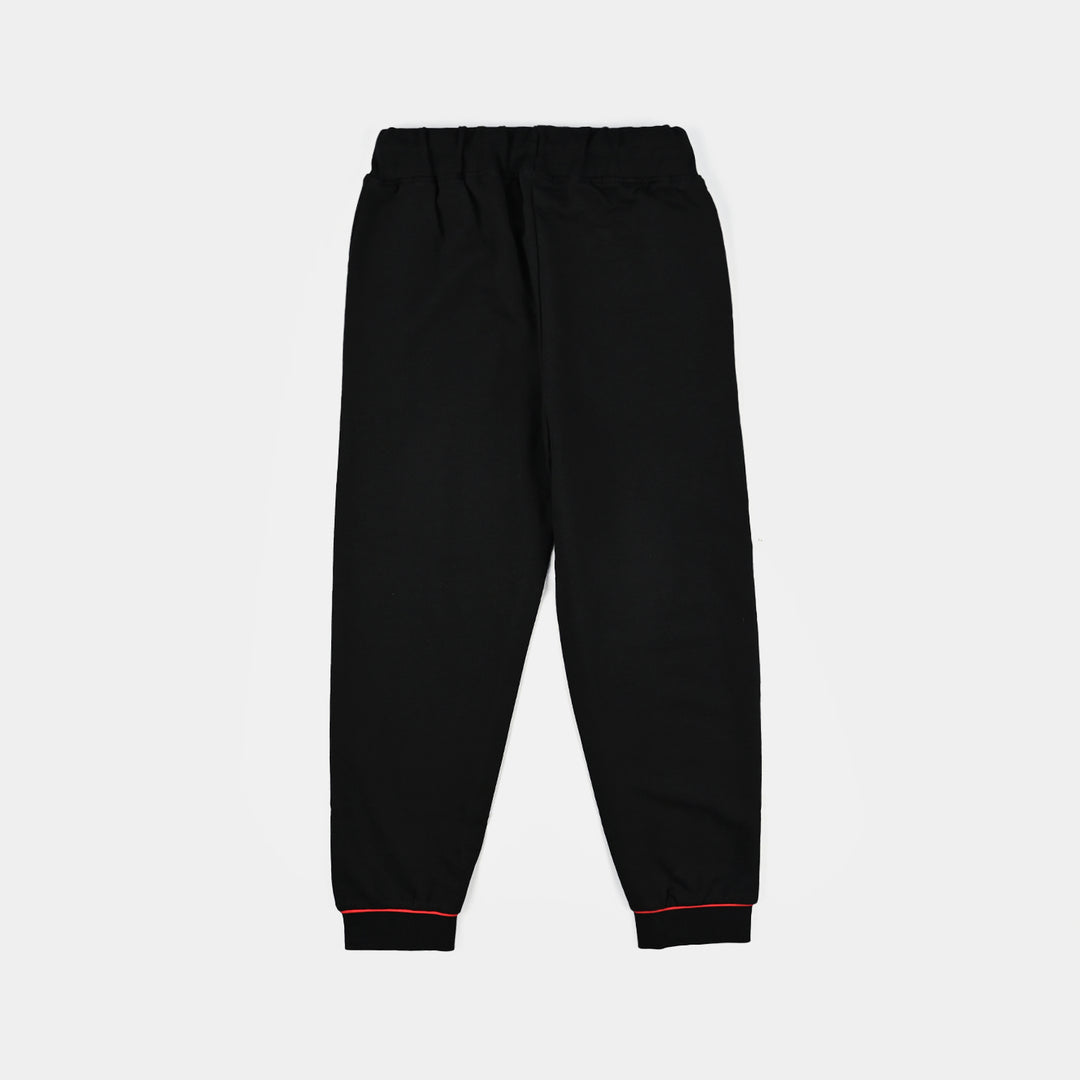 Boys Jersey/Terry 2 Piece Suit-Jet Black