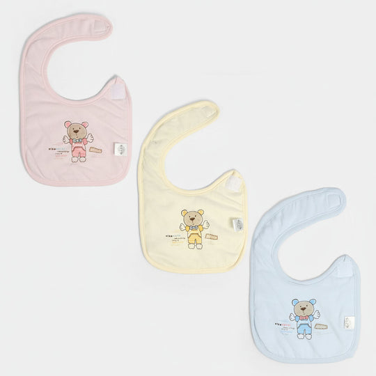 Adorable Bear Cotton Baby Bibs – 3-Pack