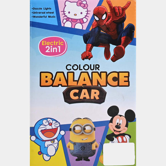Colour Balance Car – 2-in-1 Electric Cartoon Toy With Lights & Music