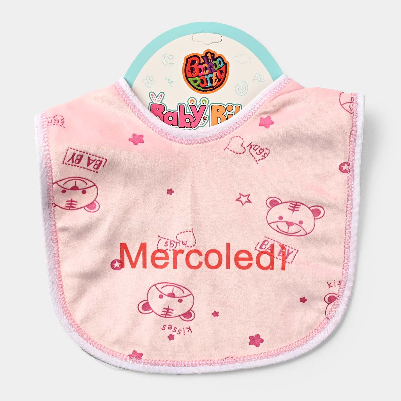 Baby Bib/Apron Bear 3m+ | Pink