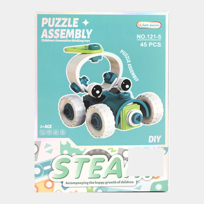 Soft Rubber Puzzle Assembly Cartoon Car | 45PCs
