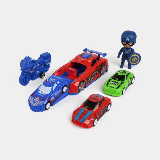 Superhero Vehicles & Launcher Set