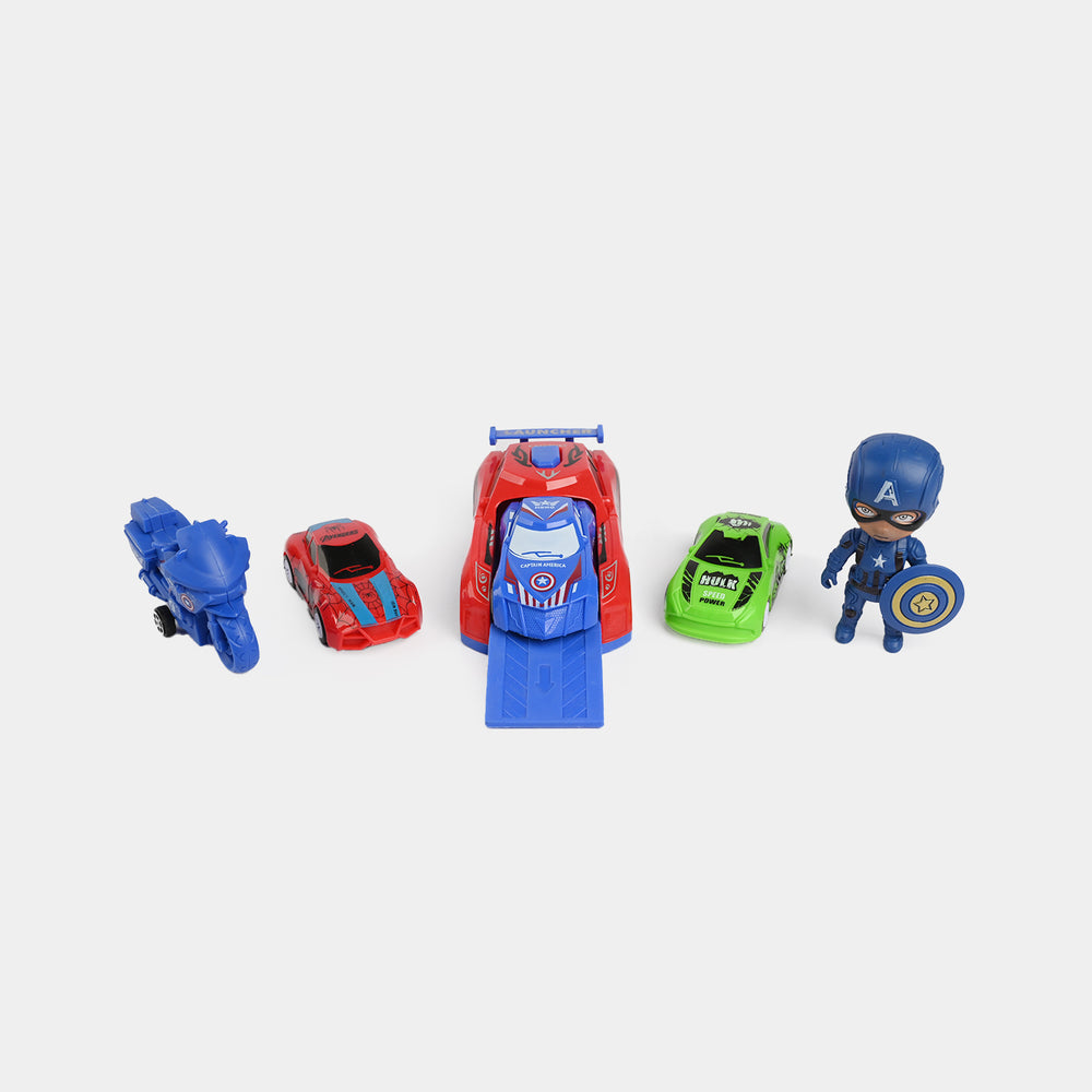 Superhero Vehicles & Launcher Set
