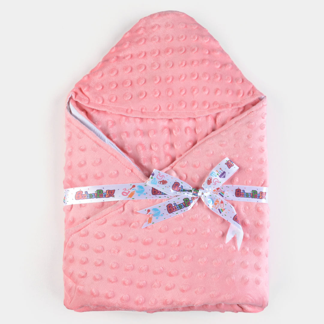 Minky Dot Wrapping Blanket For Infant