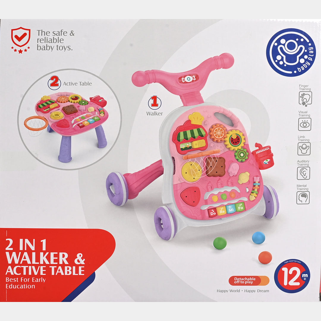 2IN1 Walker & Activity Table
