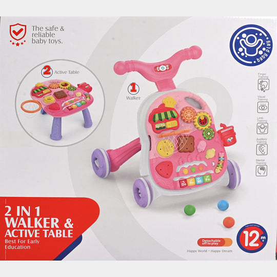 2IN1 Walker & Activity Table