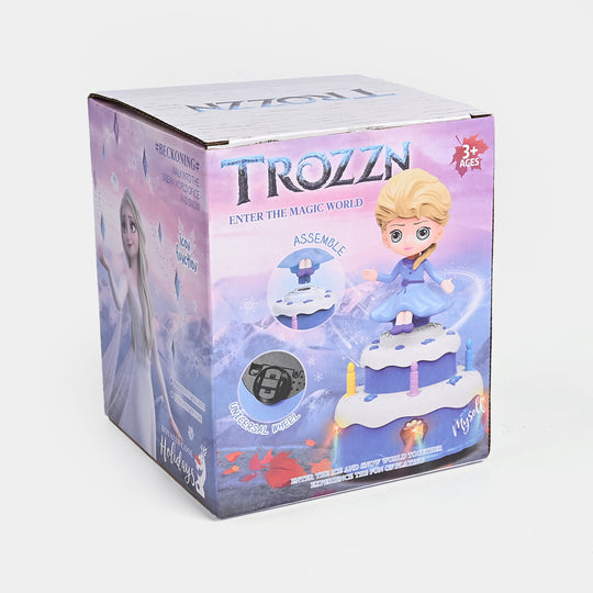 Rotate Cake Girl Doll With Light & Music