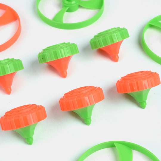 Flying Saucer Gyro Launcher Toy Set