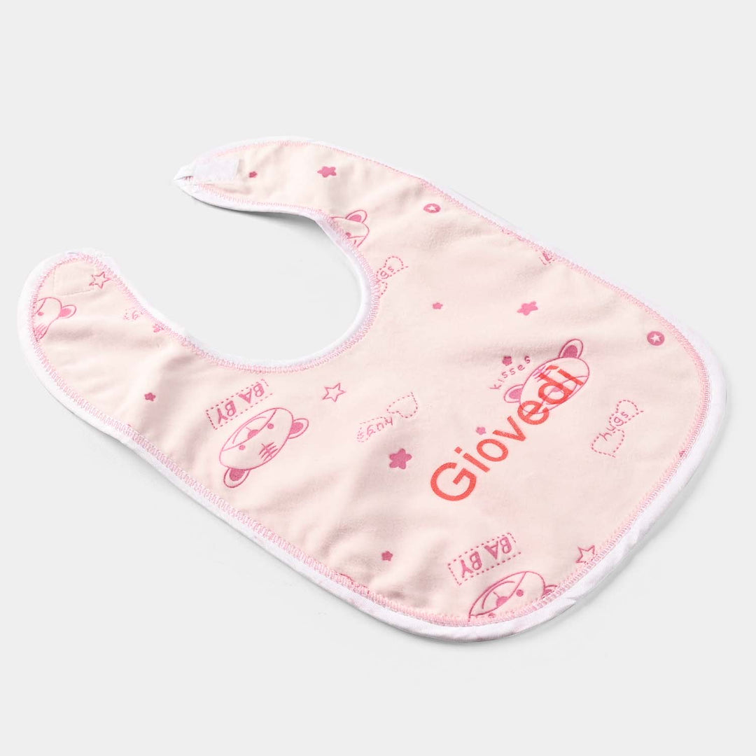 Baby Bib/Apron Bear 3m+ | Pink