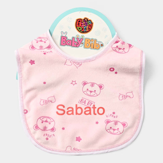 Baby Bib/Apron Bear 3m+ | Pink