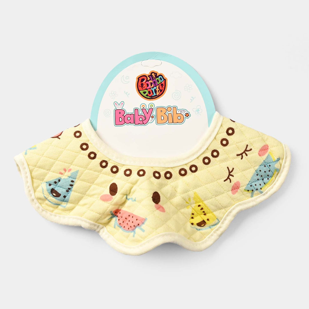 Baby Bib/Apron Floral NB | Yellow