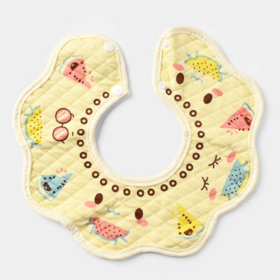 Baby Bib/Apron Floral NB | Yellow