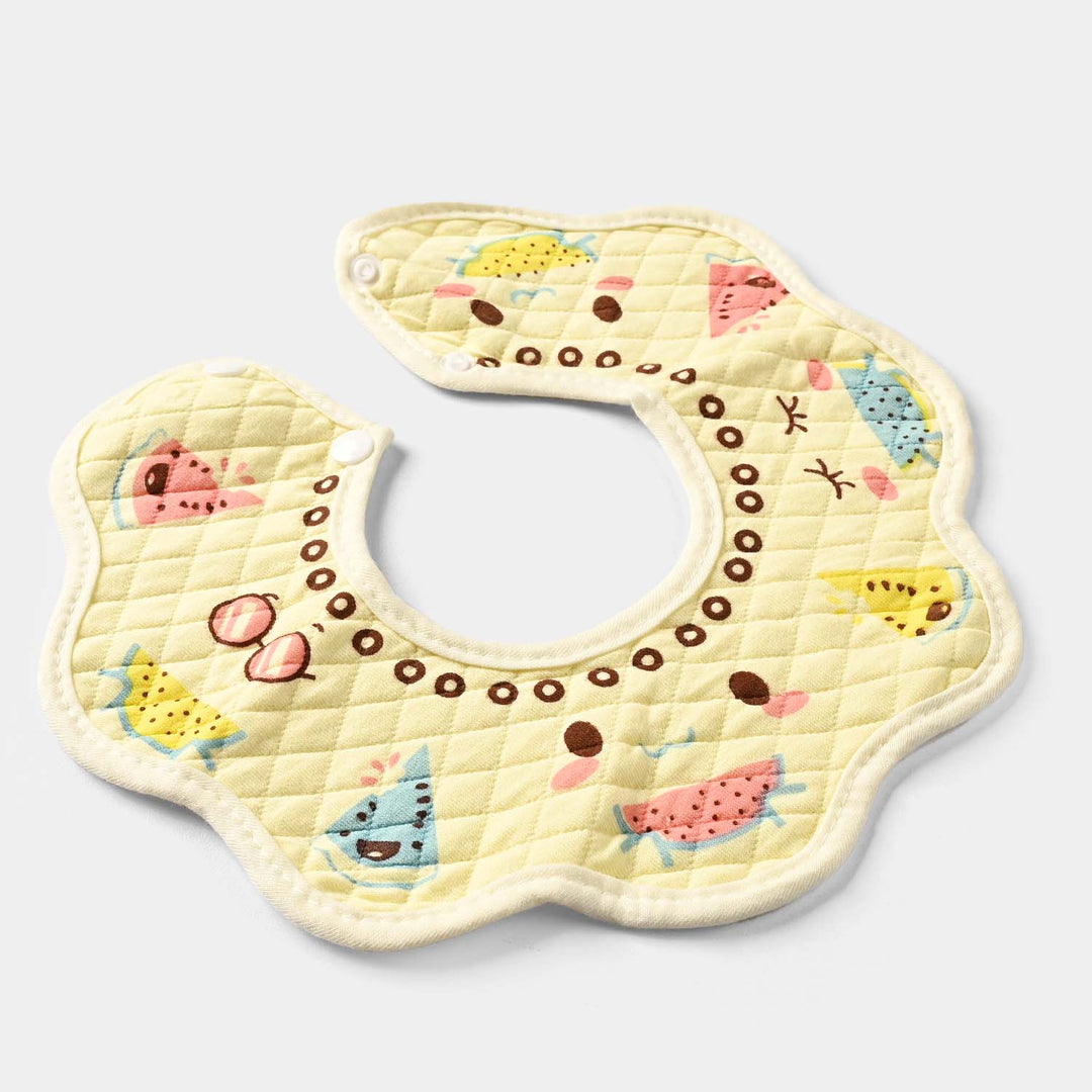 Baby Bib/Apron Floral NB | Yellow