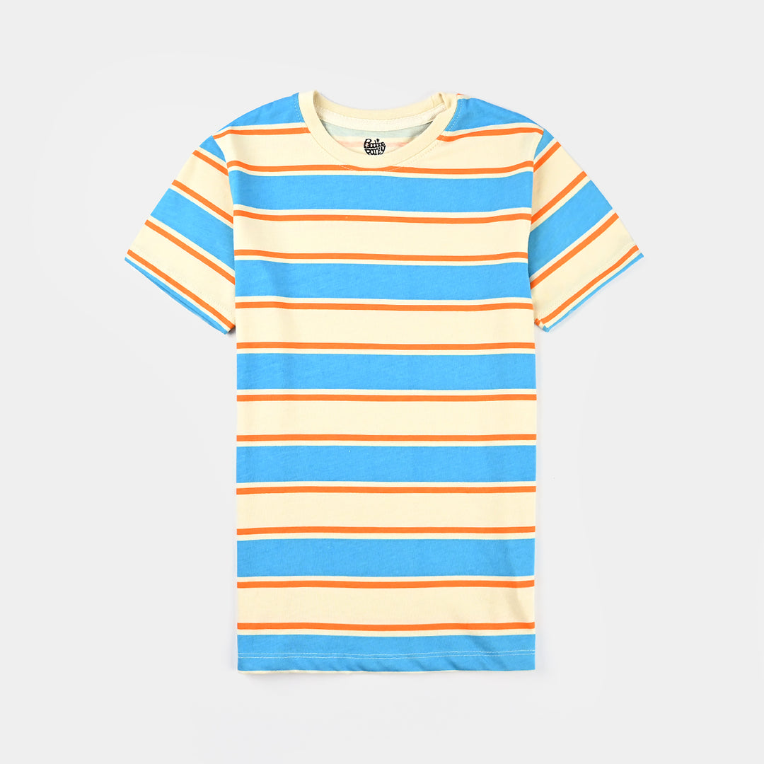 Boys Rib T-Shirt H/S Striper-Multi Stripe