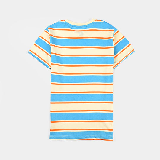 Boys Rib T-Shirt H/S Striper-Multi Stripe