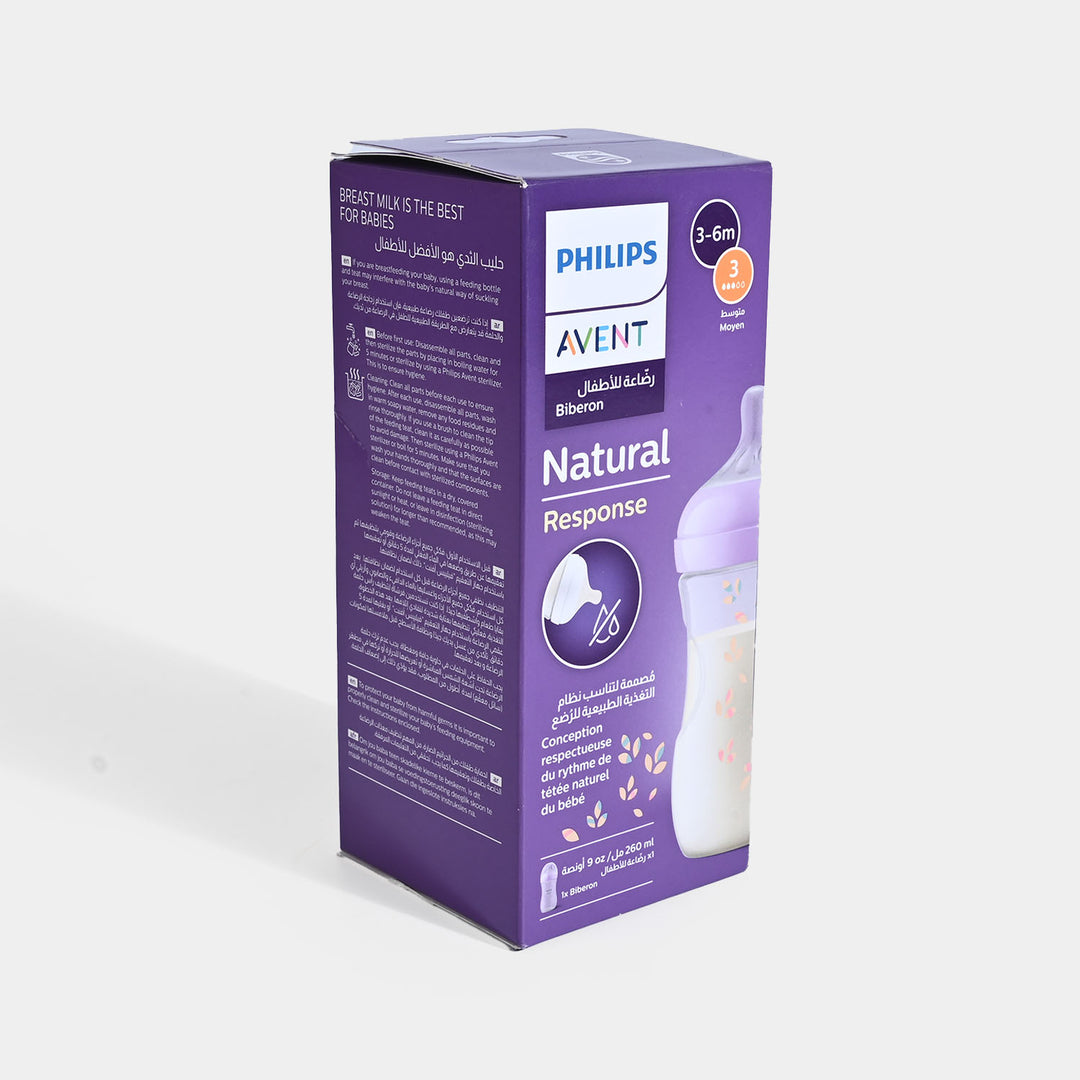Natural Response Baby Bottle with AirFree Vent – 260ml (3–6M)