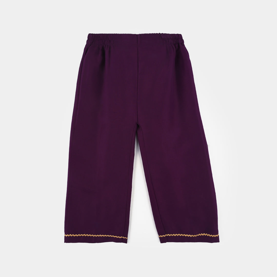 Teens Girls Poly Cambric 3-Piece Set (Rang Saaz) - Purple