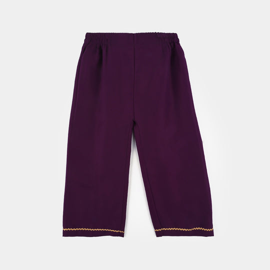 Teens Girls Poly Cambric 3-Piece Set (Rang Saaz) - Purple