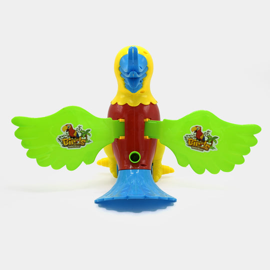 Pull Push Parrot With Bell For Kids