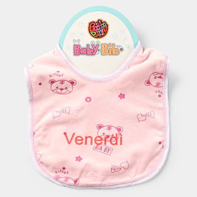 Baby Bib/Apron Bear 3m+ | Pink