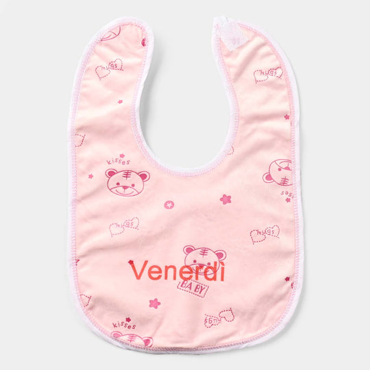 Baby Bib/Apron Bear 3m+ | Pink