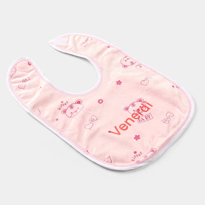 Baby Bib/Apron Bear 3m+ | Pink