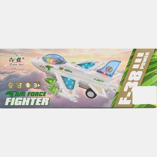 Electric Bump & Go Toy Jet with Light & Music