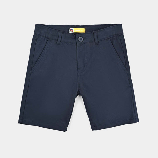 Boys Cotton Basic Short-Navy Blue