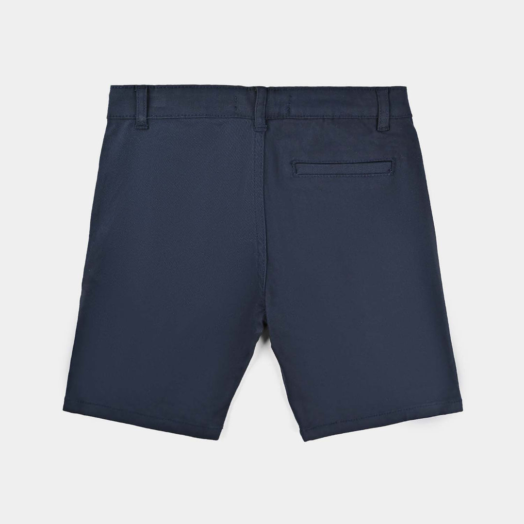 Boys Cotton Basic Short-Navy Blue