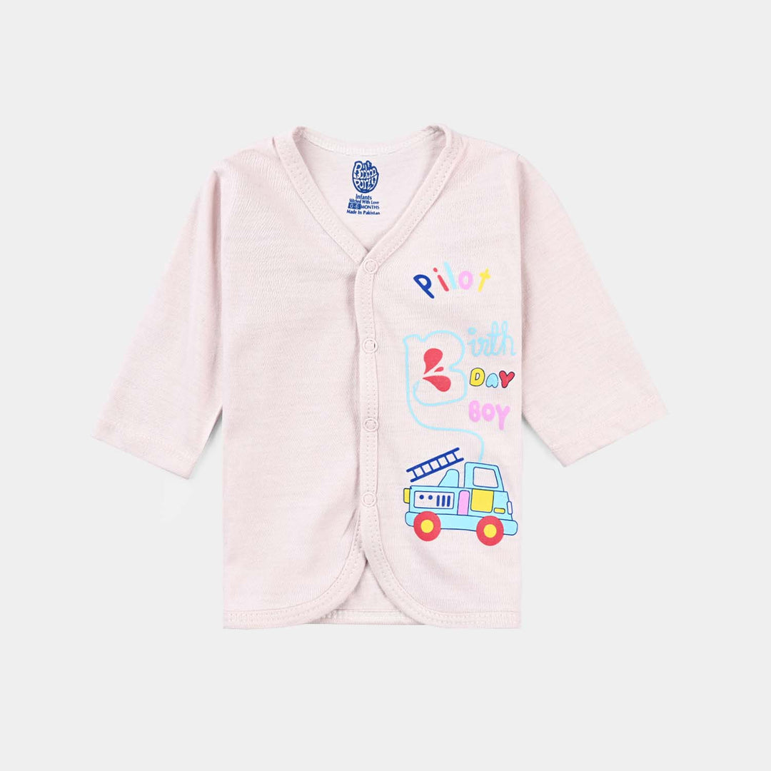 Infant Unisex Night Suit-M Chest Pink|0-6M