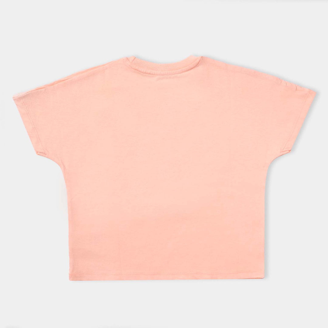 Girls Cotton Jersey T-Shirt H/S Heart-P. Nectar