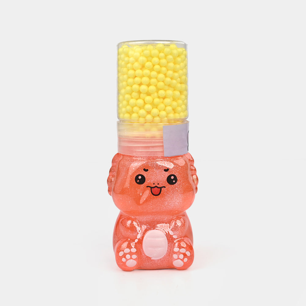 Cute Bear Slime Jar with Foam Beads