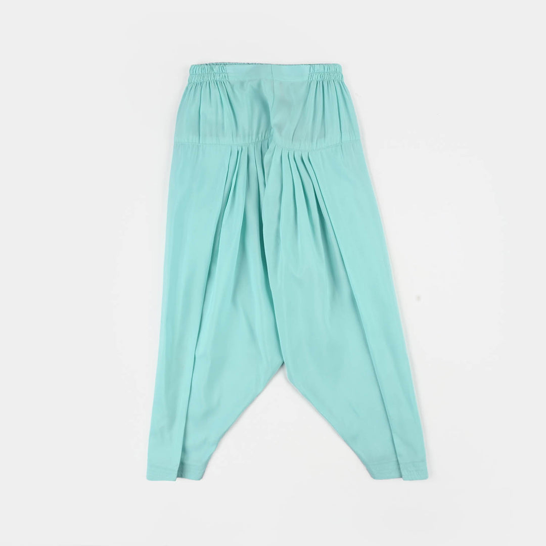 Teens Girls Poly Cambric 3-Piece Ghazal Set - Mint Green