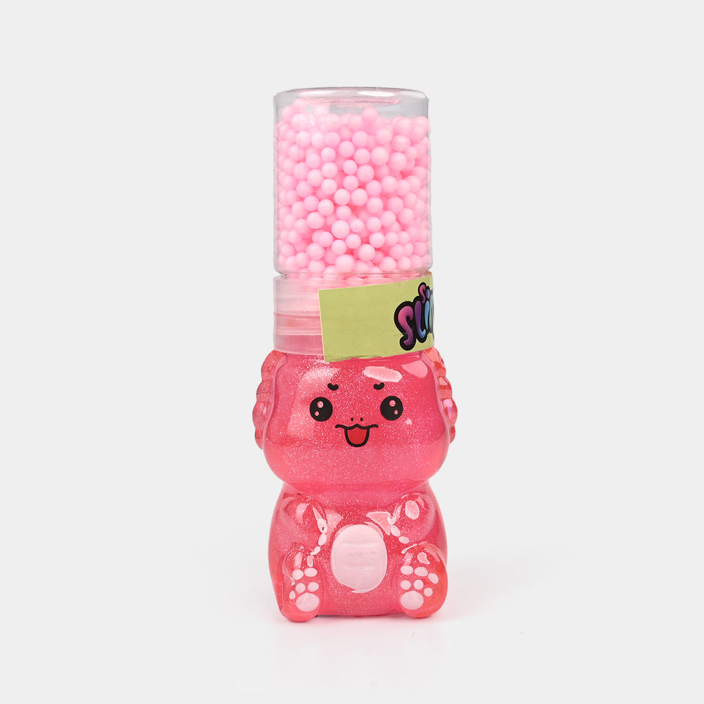 Cute Bear Slime Jar with Foam Beads