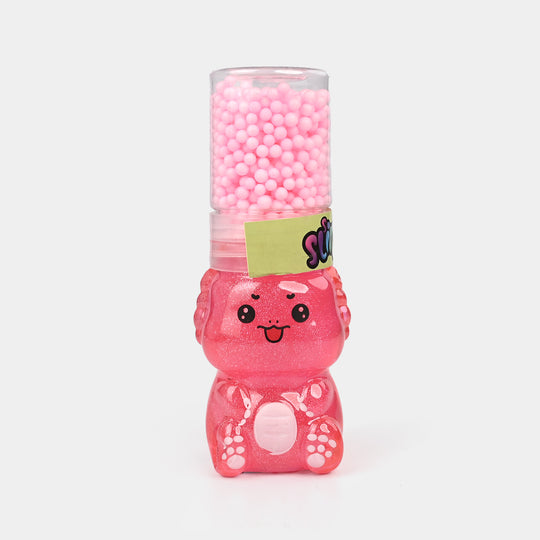 Cute Bear Slime Jar with Foam Beads