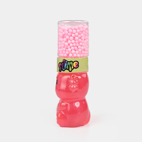 Cute Bear Slime Jar with Foam Beads