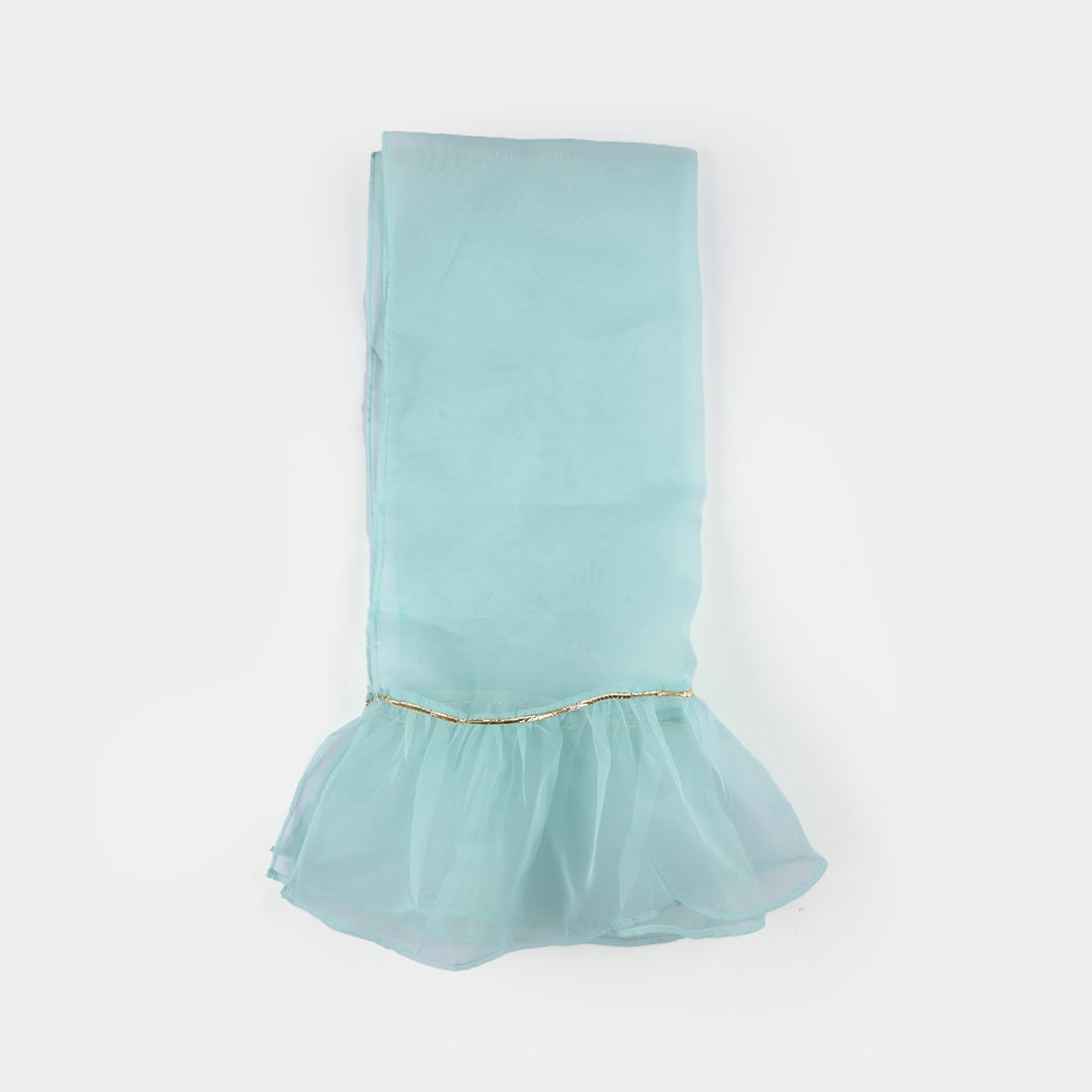 Teens Girls Poly Cambric 3-Piece Ghazal Set - Mint Green