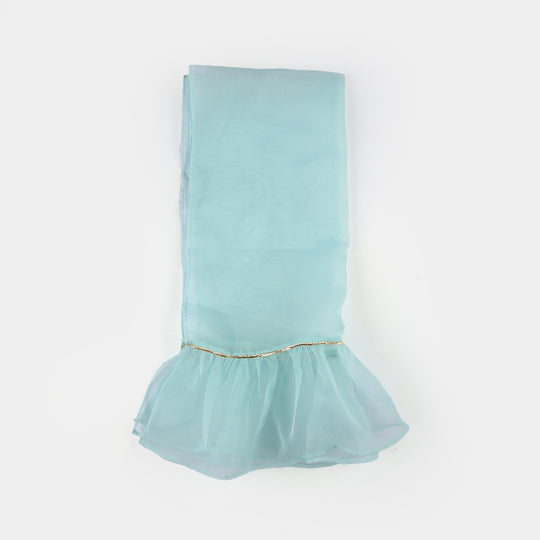 Teens Girls Poly Cambric 3-Piece Ghazal Set - Mint Green