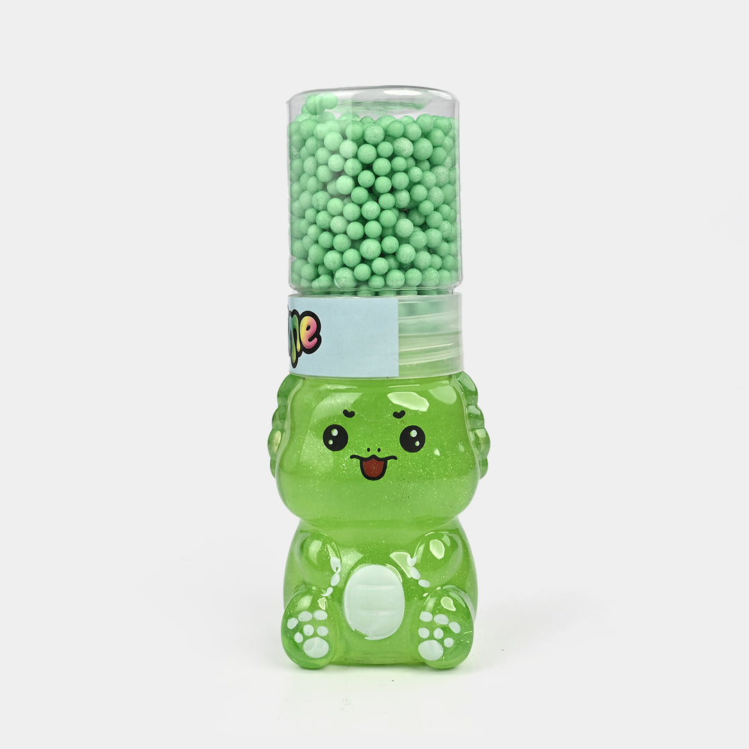 Cute Bear Slime Jar with Foam Beads